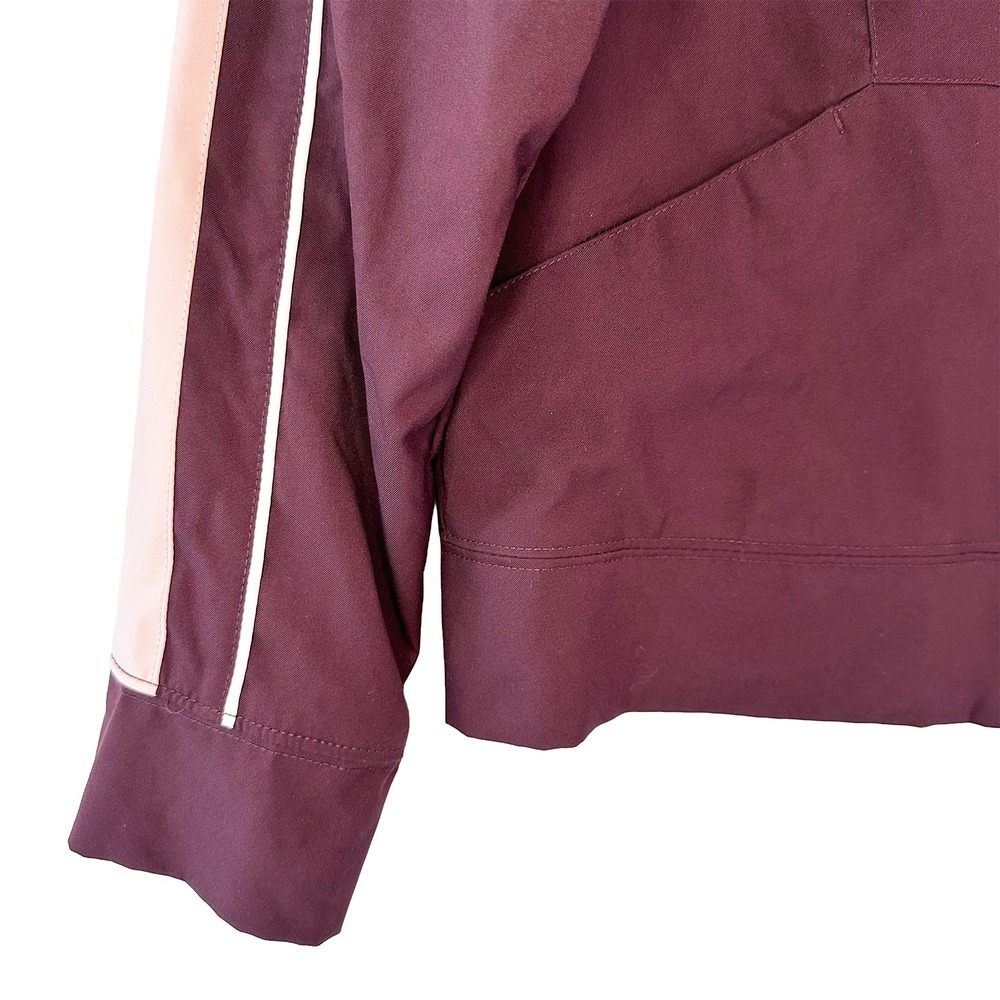 NIKE FitDry Women's Retro Style Arm Stripes Track Jacket • XS • maroon, pink - Picture 3 of 9